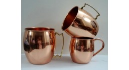 Barrel Solid Copper Mugs